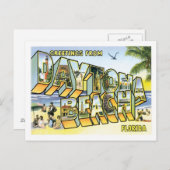 Daytona Beach Florida Reis VS City Briefkaart (Voorkant / Achterkant)