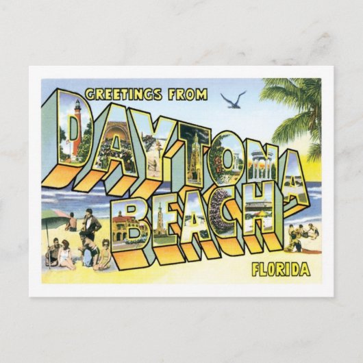 Daytona Beach Florida Reis VS City Briefkaart (Voorkant)