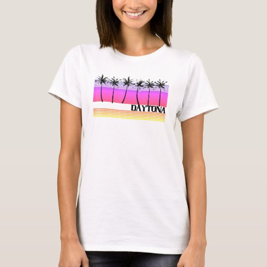 Daytona Beach Florida Retro Style  Sunset 7 T-shirt (Voorkant)