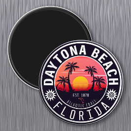 Daytona Beach Florida Retro Sunset Souvenirs 80s Magneet