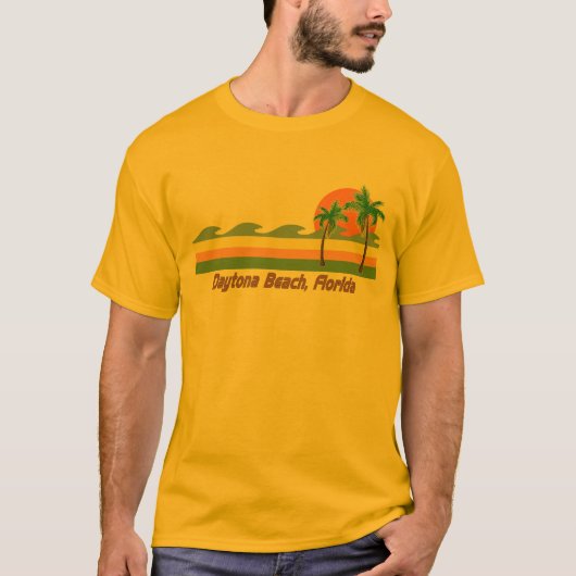 Daytona Beach Florida RETRO T shirt (Voorkant)