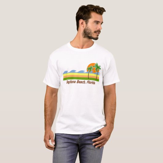 Daytona Beach Florida RETRO T shirt (Voorkant volledig)