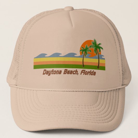 Daytona Beach Florida RETRO T shirt Trucker Pet (Voorkant)