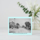 Daytona Beach Florida rond 1900 straatscène Briefkaart (Staand voorkant)