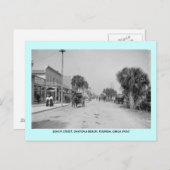 Daytona Beach Florida rond 1900 straatscène Briefkaart (Voorkant / Achterkant)