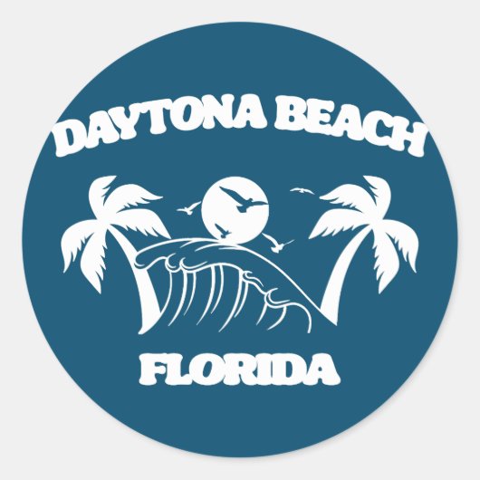 Daytona Beach Florida Ronde Sticker (Voorkant)