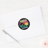 Daytona Beach Florida Ronde Sticker (Envelop)