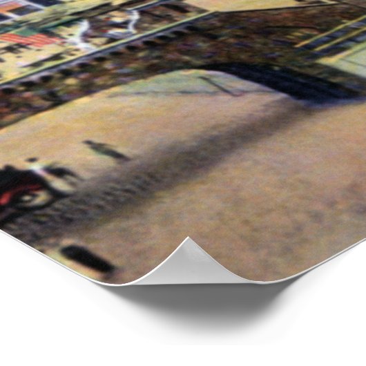 Daytona Beach Florida Seaside Hotel en Boardwalk Poster (Hoek)