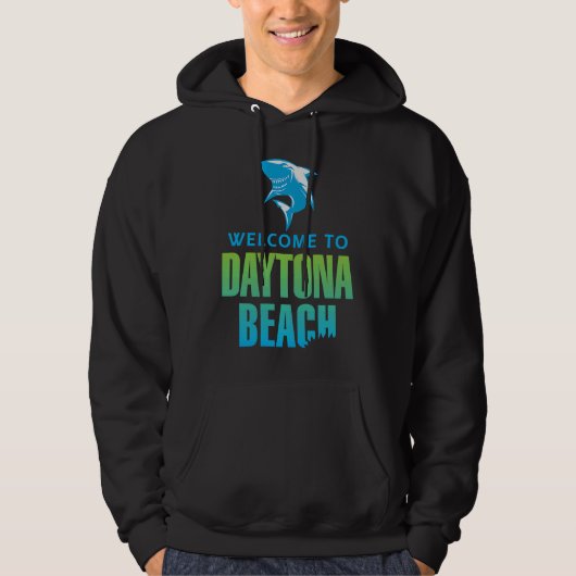 Daytona Beach Florida Shark Bite Hoodie (Voorkant)