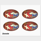 Daytona Beach Florida surfer golft stickers (Vel)