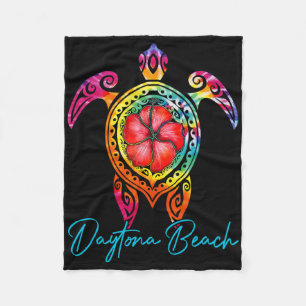 Daytona Beach Florida Tie Dye Zee Schildpad Vakant Fleece Deken