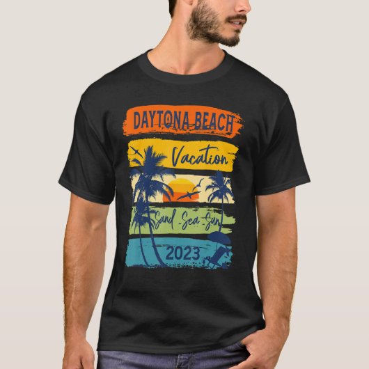 Daytona Beach Florida Vacation 2023 Family Group S T-shirt (Voorkant)