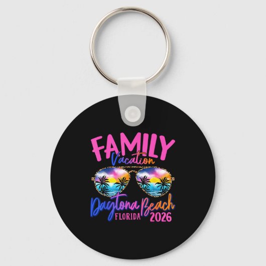 Daytona Beach Florida Vacation 2026 Matching Famil Sleutelhanger (Voorkant)