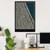 Daytona Beach Florida van Space Satellite Map Poster (Thuiskantoor)
