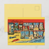 Daytona Beach Florida Vintage Groet Briefkaart (Voorkant / Achterkant)