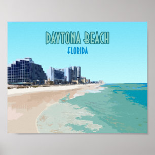 Daytona Beach Florida Vintage Poster