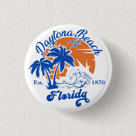 Daytona Beach Florida Zomergolven Vakantie jaren 6 Ronde Button 3,2 Cm