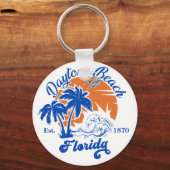 Daytona Beach Florida Zomergolven Vakantie jaren 6 Sleutelhanger (Voorkant)
