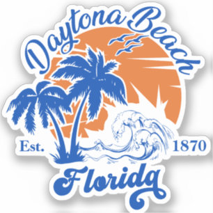 Daytona Beach Florida Zomergolven Vakantie jaren 6 Sticker
