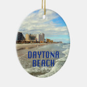 Daytona Beach foto met naam Keramisch Ornament (Rechts)