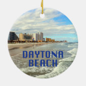 Daytona Beach foto met naam Keramisch Ornament (Achterkant)