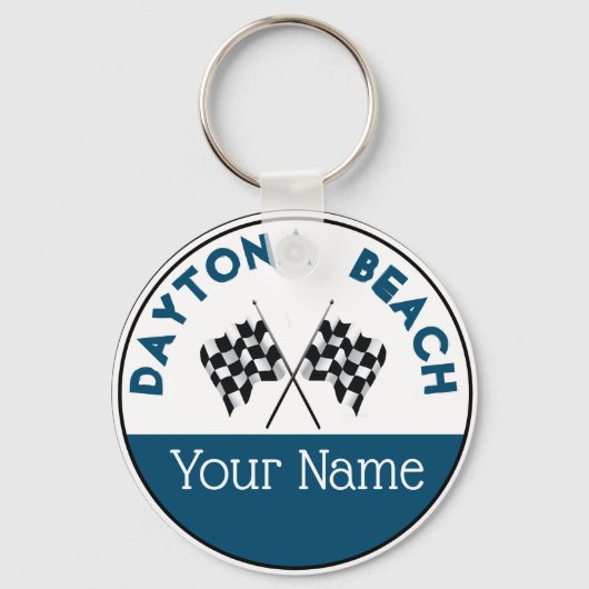 Daytona Beach - Gecontroleerde vlag s Sleutelhanger (Voorkant)