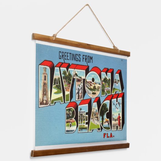 Daytona Beach Hangend Wandkleed (Gebogen)