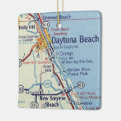 Daytona Beach Klassieke kaart Keramisch Ornament (Links)