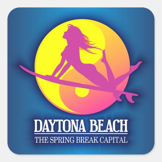 Daytona Beach (lenteverbreker) Vierkante Sticker (Voorkant)