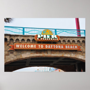 Daytona Beach Main Pier Boardwalk Bridge Poster