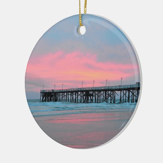 Daytona Beach Main Street Pier Sunrise Ornament (Links)