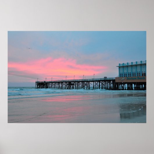Daytona Beach Main Street Pier Sunrise Poster (Voorkant)