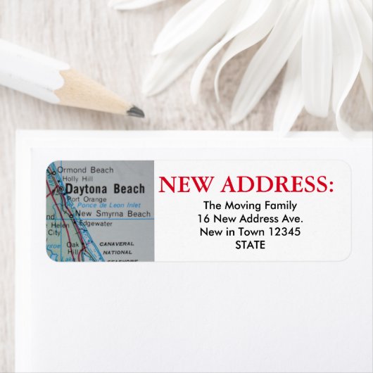 Daytona Beach Nieuw adreslabel Etiket (Insitu)