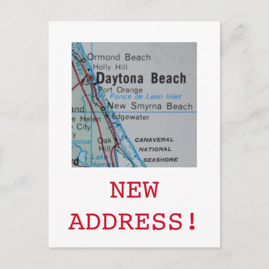 Daytona Beach Nieuwe aankondiging van het Adres (Voorkant)