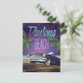 Daytona Beach Oude Auto Reisposter Briefkaart (Staand voorkant)