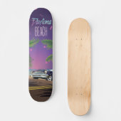 Daytona Beach Oude Auto Reisposter Persoonlijk Skateboard (Voorkant)