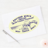 Daytona Beach Ovale Sticker (Envelop)
