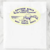 Daytona Beach Ovale Sticker (Tas)