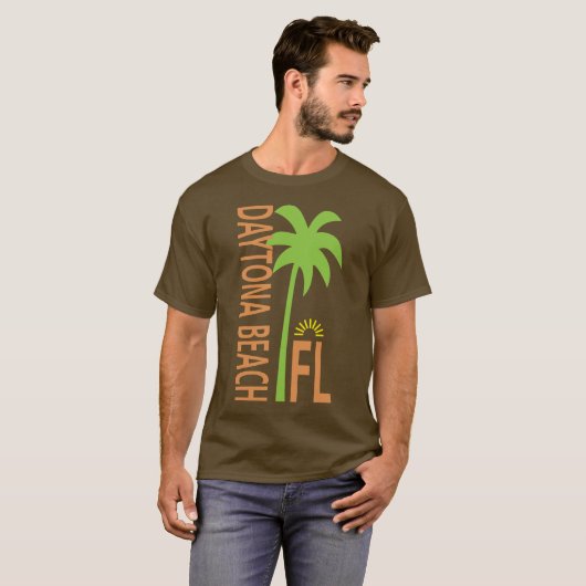 Daytona Beach shirt met palmboom (Voorkant volledig)