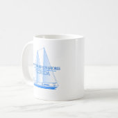 Daytona Beach Shores Coastal Nautical Sailing Sail Koffiemok (Voorkant links)