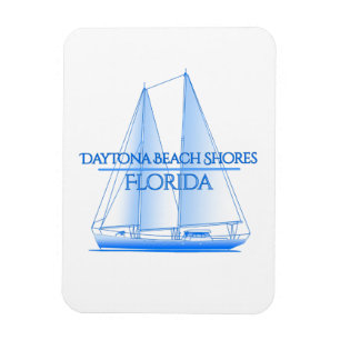 Daytona Beach Shores Coastal Nautical Sailing Sail Magneet
