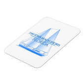 Daytona Beach Shores Coastal Nautical Sailing Sail Magneet (Linkerzijde)