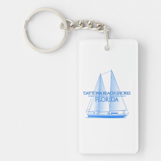 Daytona Beach Shores Coastal Nautical Sailing Sail Sleutelhanger (Voorkant)
