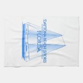 Daytona Beach Shores Coastal Nautical Sailing Sail Theedoek (Horizontaal)