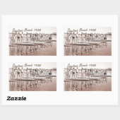 Daytona Beach Surf Groep Foto Rechthoekige Sticker (Vel)
