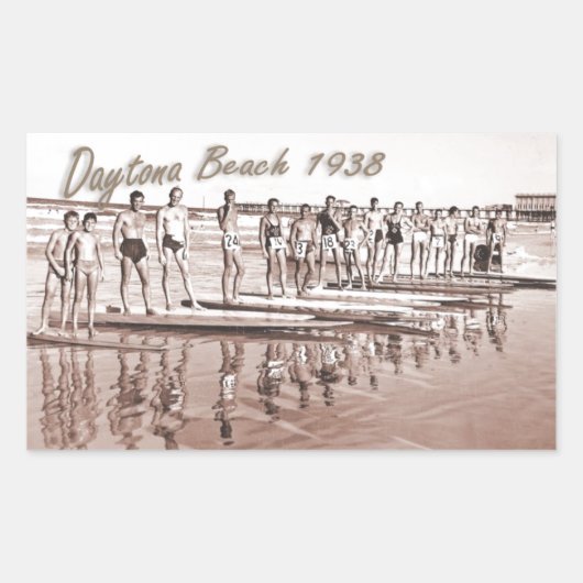 Daytona Beach Surf Groep Foto Rechthoekige Sticker (Voorkant)