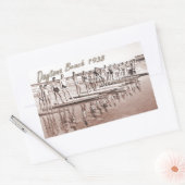 Daytona Beach Surf Groep Foto Rechthoekige Sticker (Envelop)