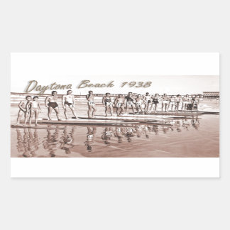 Daytona Beach  Surf Groep Foto Rechthoekige Sticker