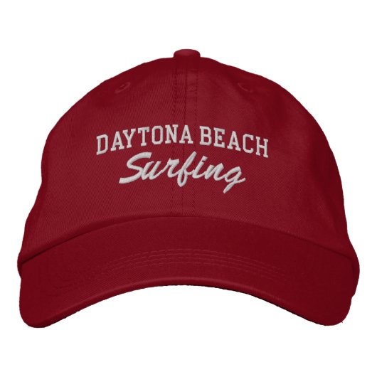 Daytona Beach Surfen Geborduurde Honkbal Hoed Pet (Voorkant)