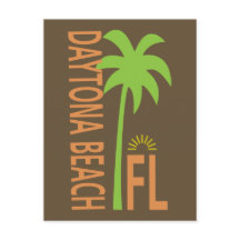 Daytona Beach typografisch met palmboom